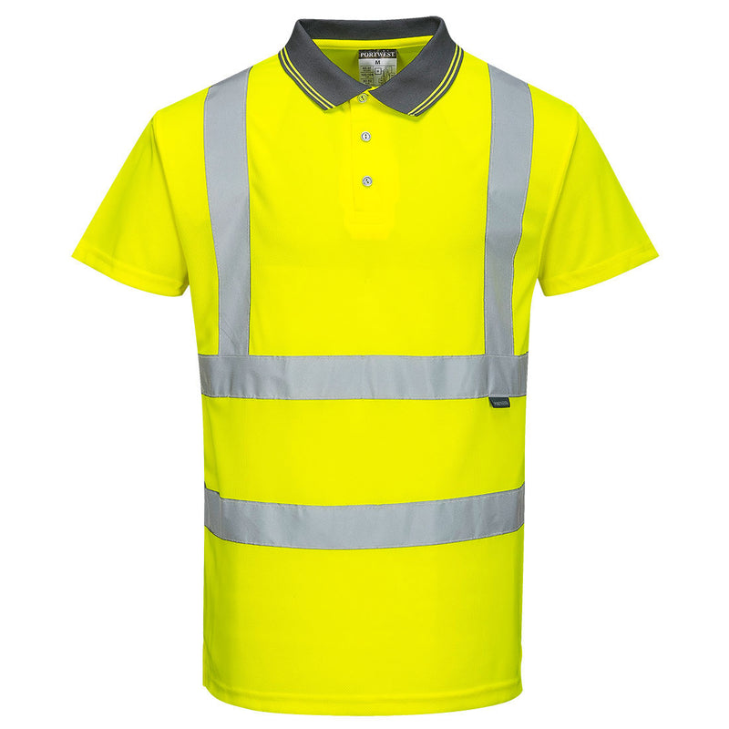 Hi Vis Short Sleeve Polo Yellow