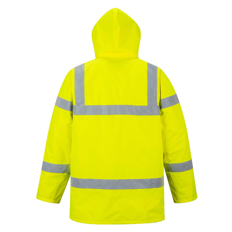 Hi Vis Traffic Jacket Yellow Back