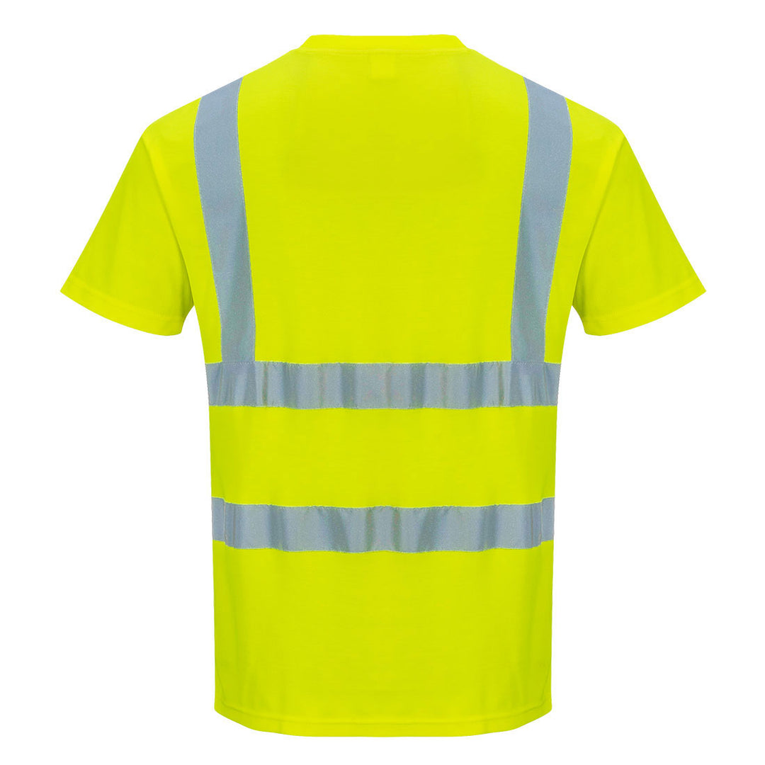 Hi Vis T Shirt Yellow Back