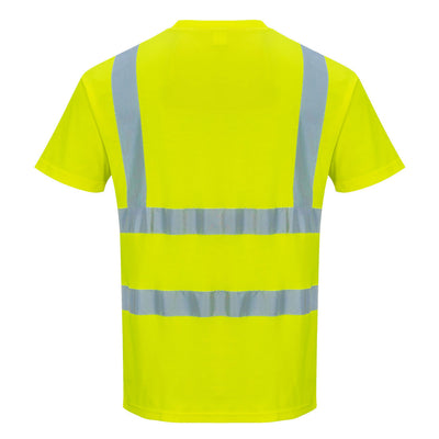 Hi Vis T Shirt Yellow Back
