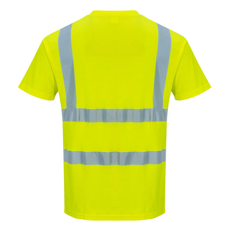 Hi Vis T Shirt Yellow Back