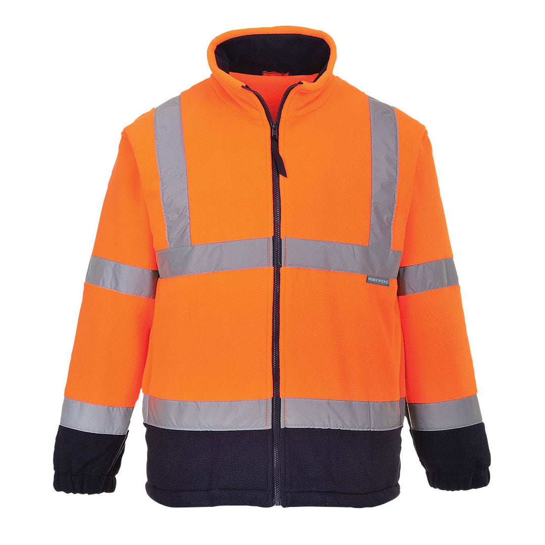 Hi Vis Fleece Two Tone Orange Navy