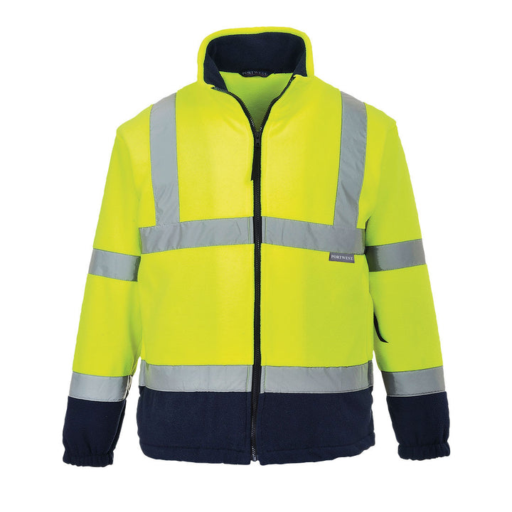 Hi Vis Fleece Two Tone Yellow Navy