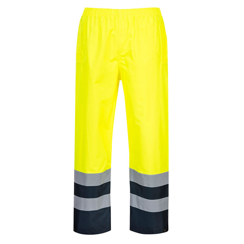Hi Vis Two Tone Traffic Trousers Yellow Navy