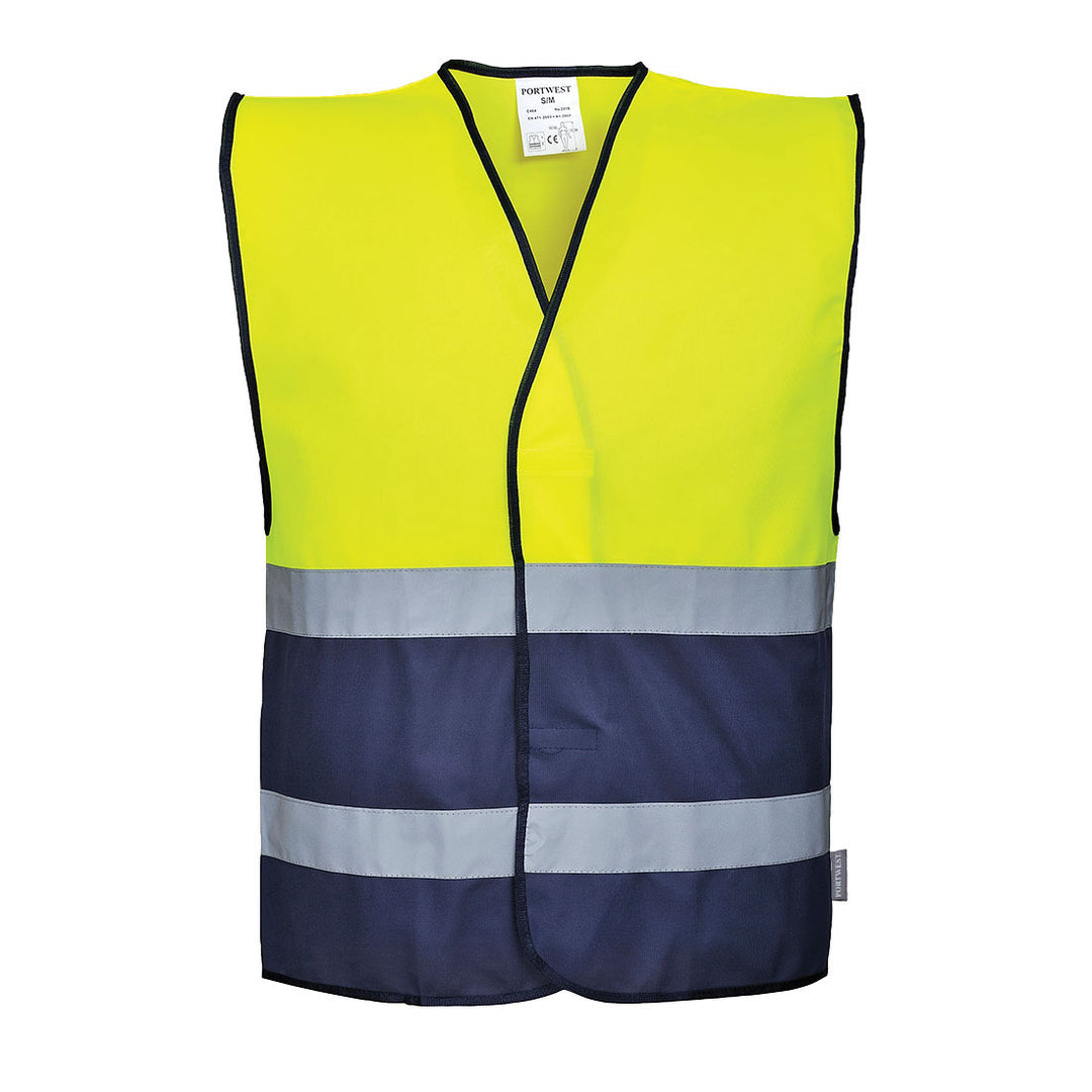 Hi Vis Two Tone Vest Yellow/Navy