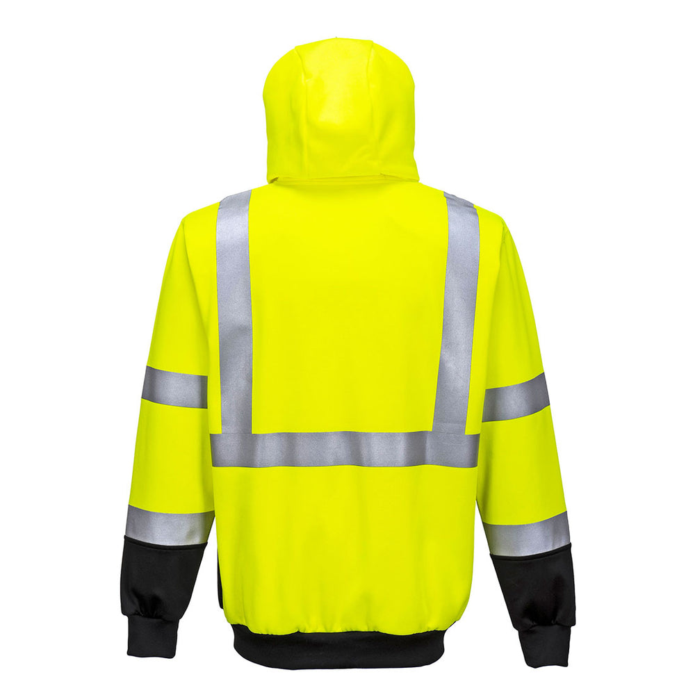 B315 Hi Vis Two Tone Zipped Hoodie