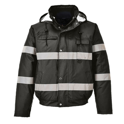 Iona Lite Reflective Bomber Jacket Black