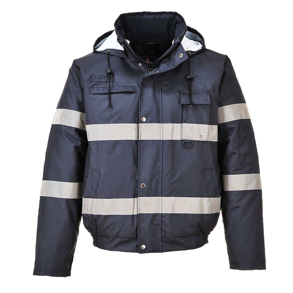 Iona Lite Reflective Bomber Jacket navy