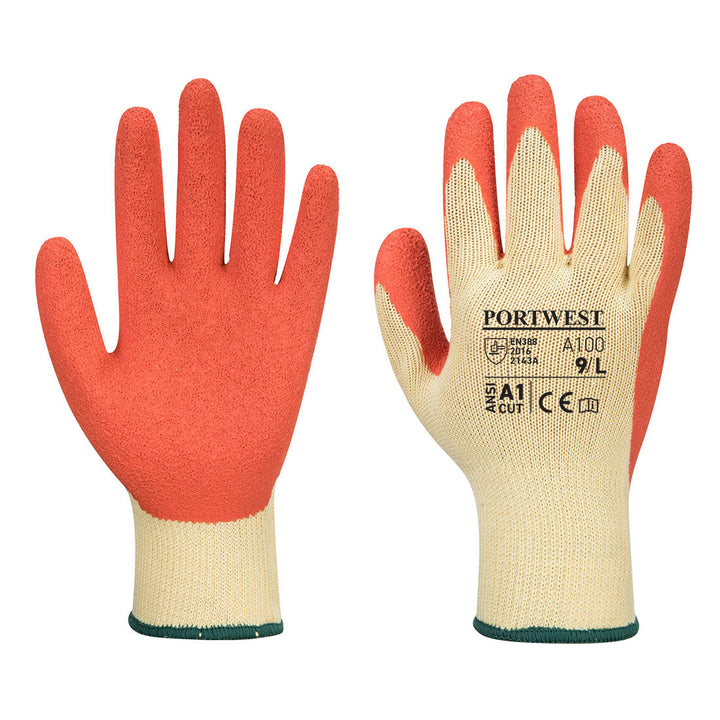 A100 Latex Grip Glove Orange