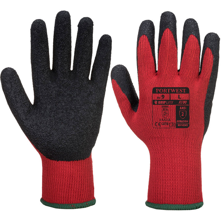 A100 Latex Grip Glove Red Black