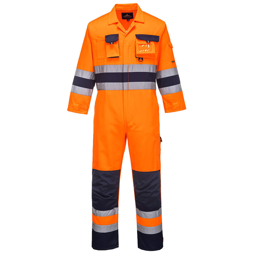 Nantes Hi Vis Coverall Orange Navy