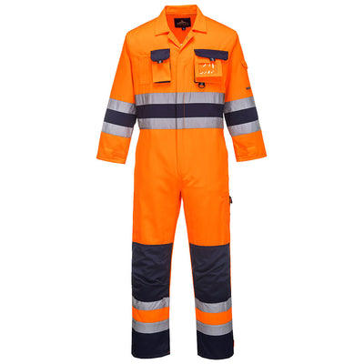 Nantes Hi Vis Coverall Orange Navy