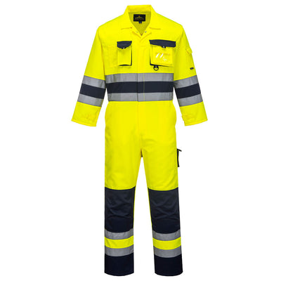 Nantes Hi Vis Coverall Yellow Navy