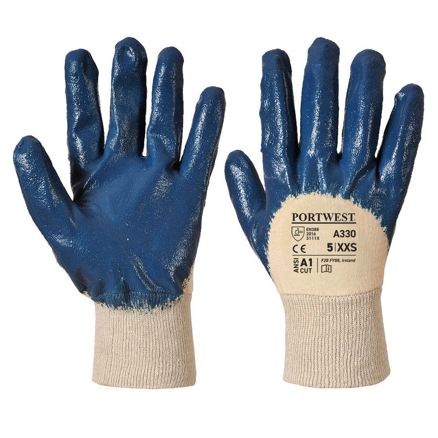 Nitrile Light Knitwrist Glove Navy