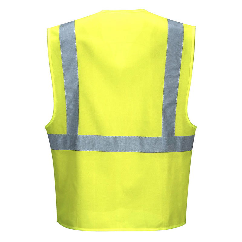 One Band Hi Vis Vest Yellow Back