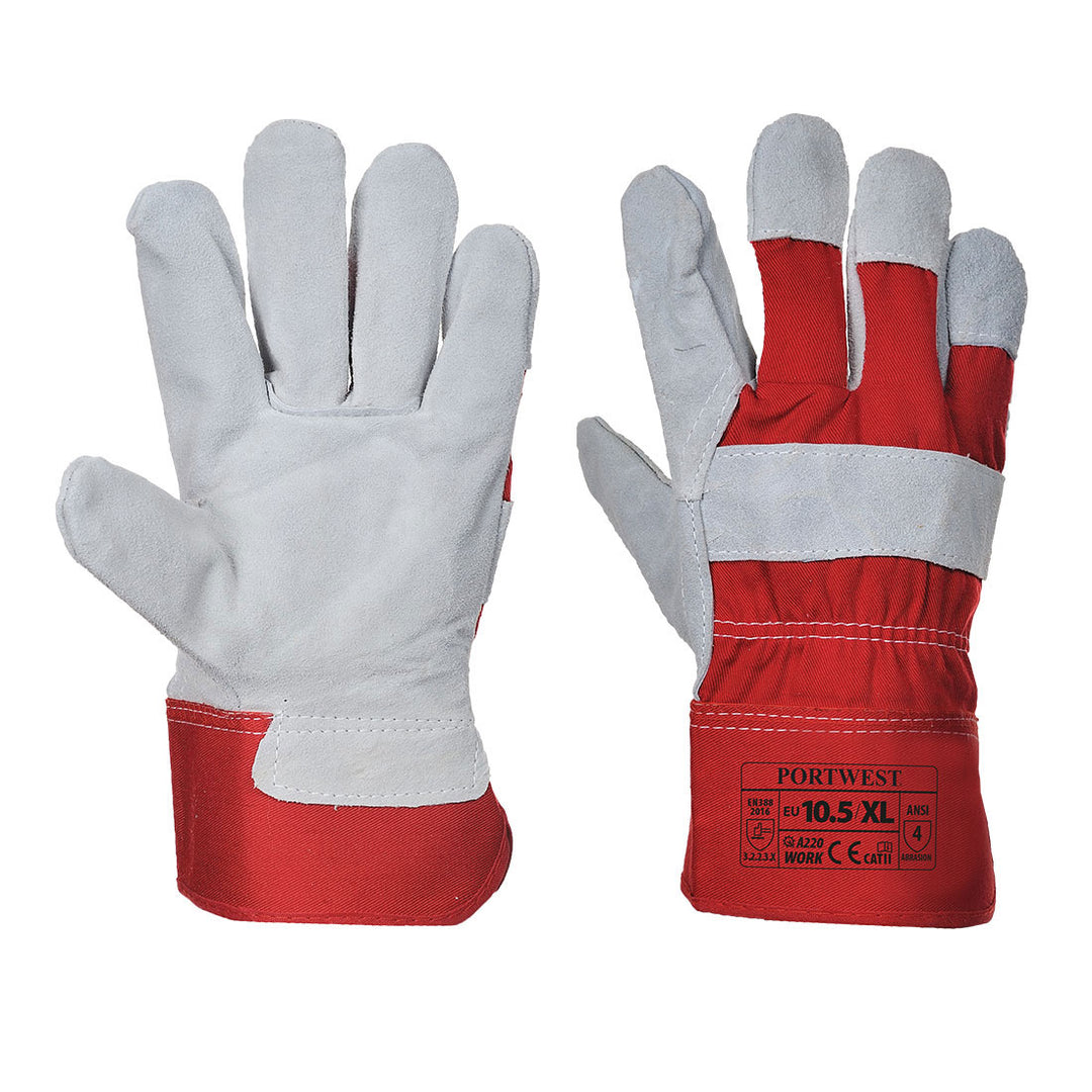 Premium Chrome Rigger Glove Red