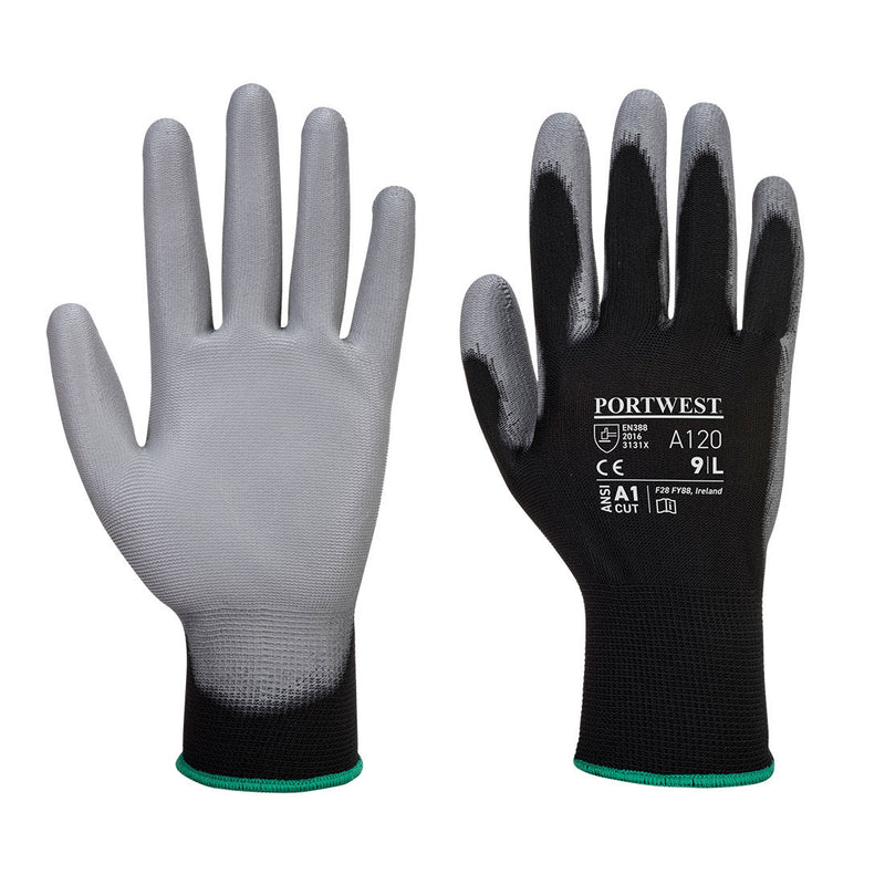PU Palm Glove Black Grey