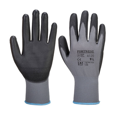 PU Palm Glove Grey Black