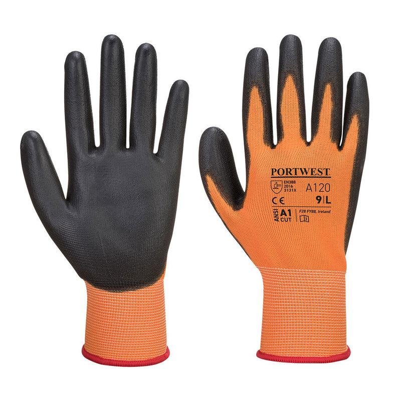 PU Palm Glove Orange Black