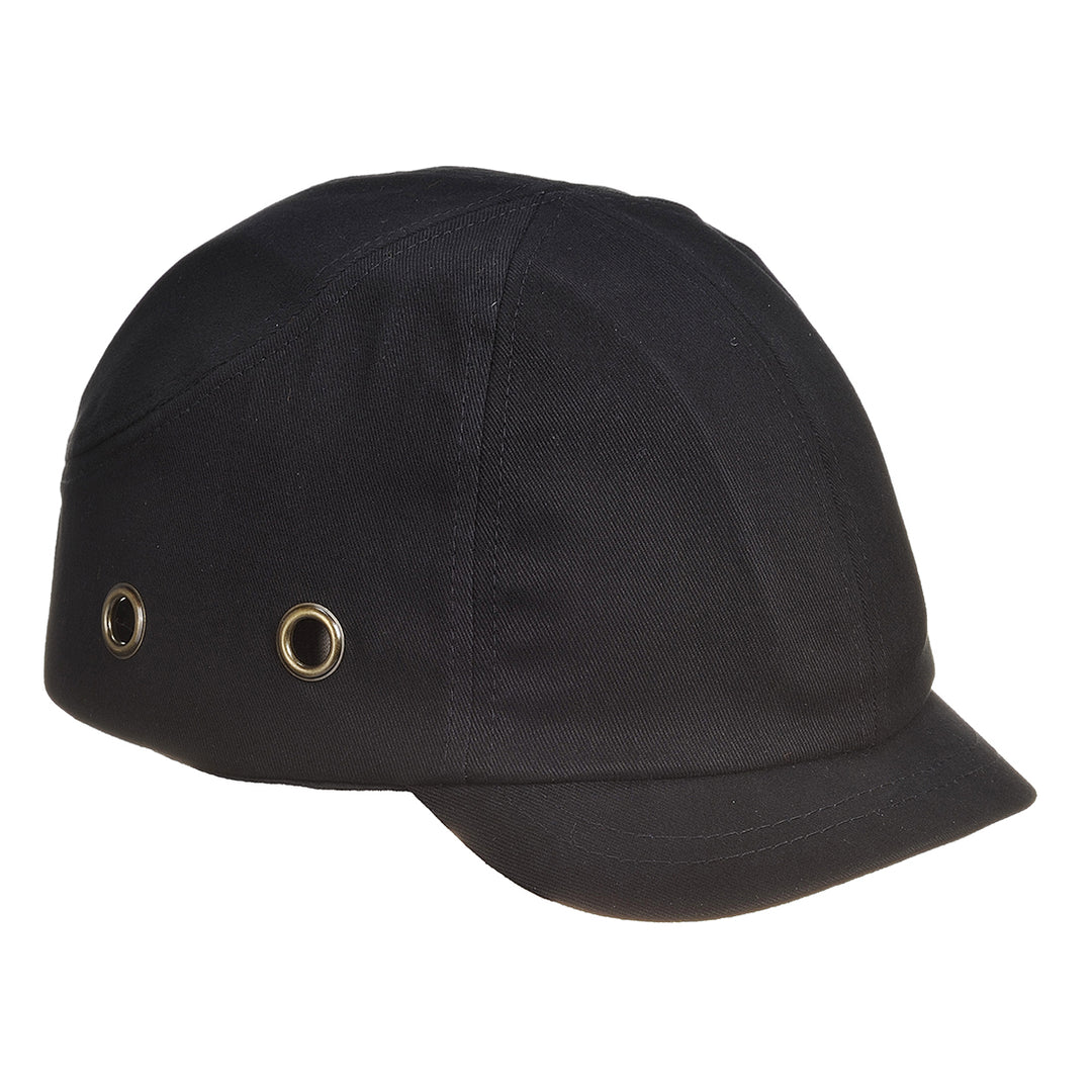 Short Peak Bump Cap Black