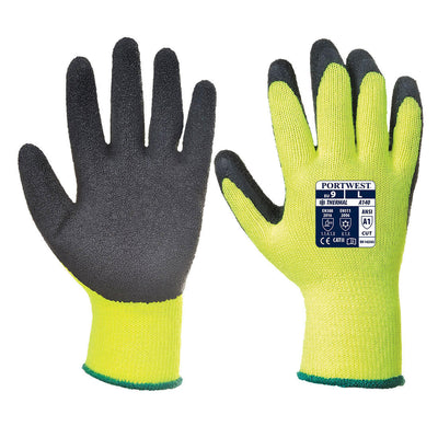 Thermal Grip Glove Latex Yellow Black