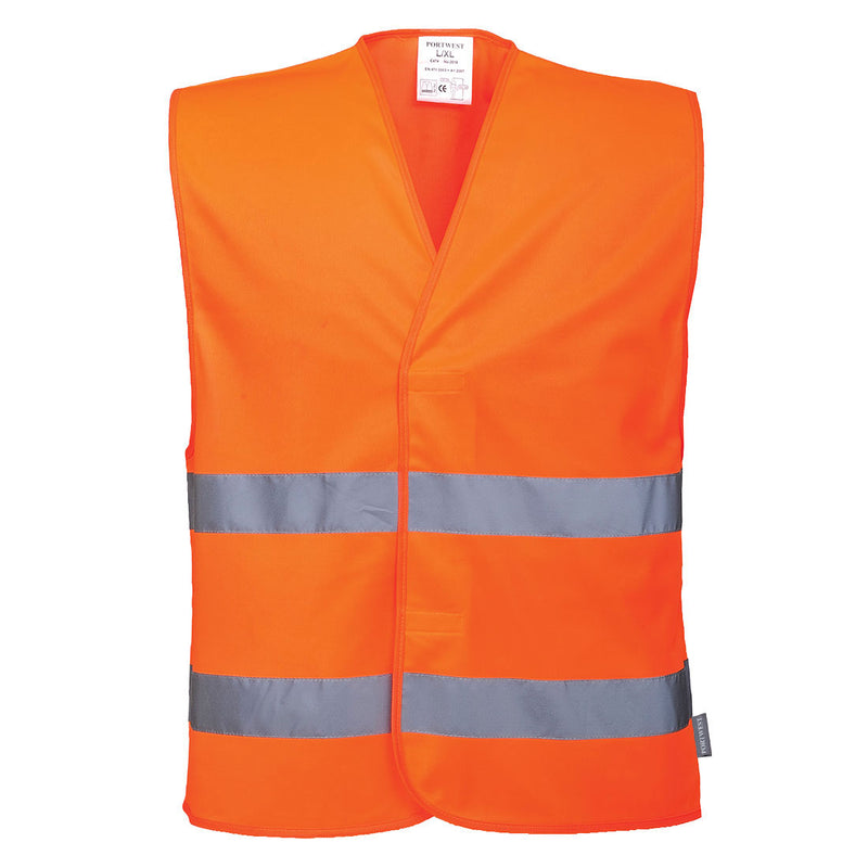 Two Band Hi Vis Vest Orange