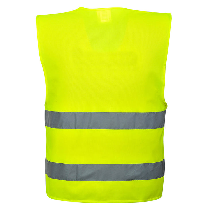 Two Band Hi Vis Vest Yellow Back