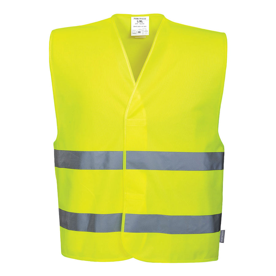 Two Band Hi Vis Vest Yellow