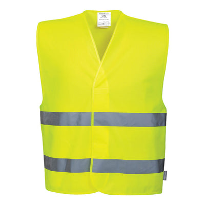 Two Band Hi Vis Vest Yellow