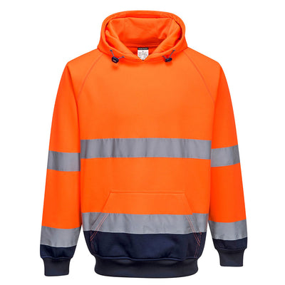 Hi Vis Two Tone Hoodie Orange Navy