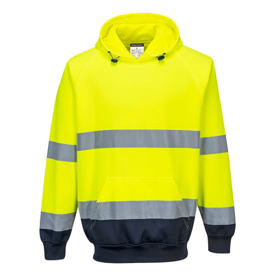 Hi Vis Two Tone Hoodie Yellow Navy