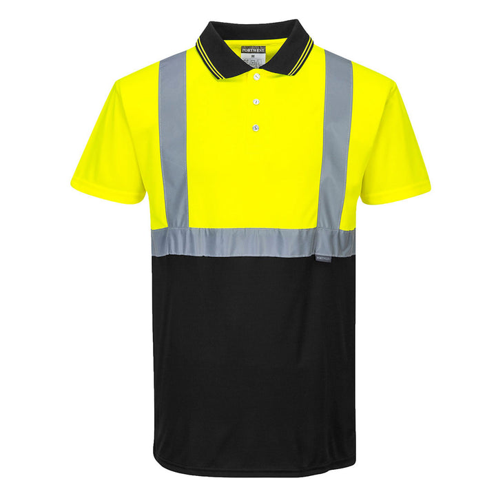 Hi Vis Two Tone Polo Yellow Black