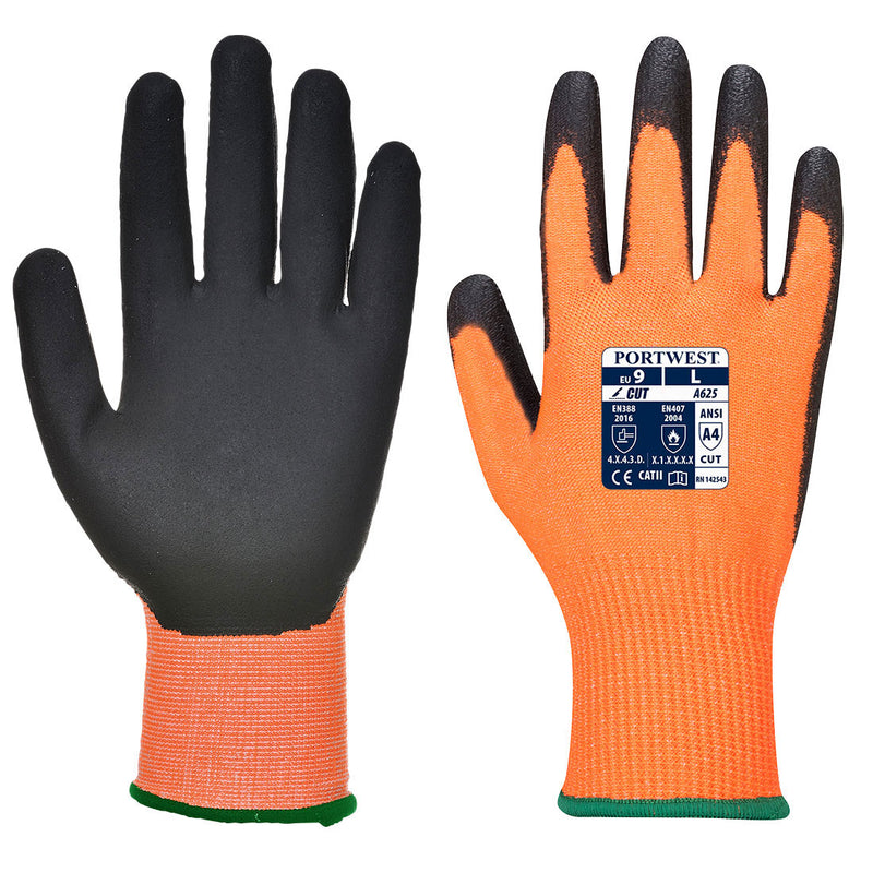 Vis Tex PU Cut Resistant Glove Orange