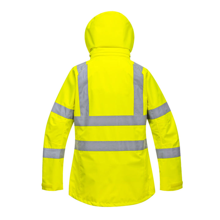 Women's Hi-Vis Breathable Jacket Yellow Back
