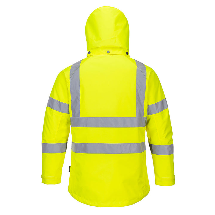 Women's Hi-Vis Winter Jacket Yellow Back