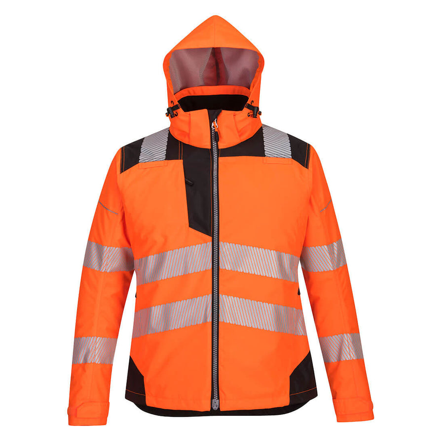 Women's Winter Jacket Orange Black